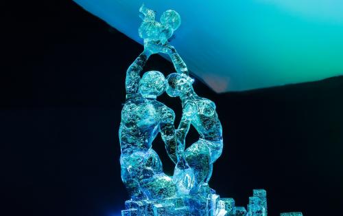 Ledo skulptūros Jelgava 389100282 Editorial Use Only